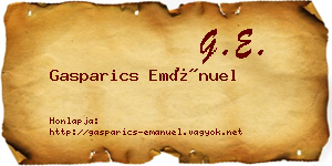 Gasparics Emánuel névjegykártya